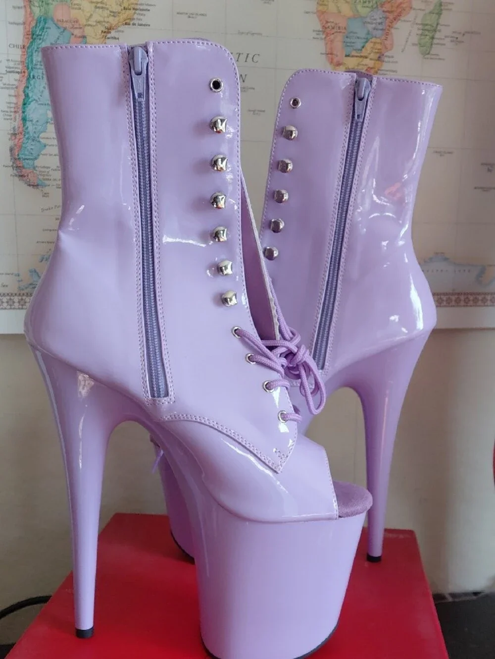 Pleaser Flamingo 1021 Lavender Patent Boots